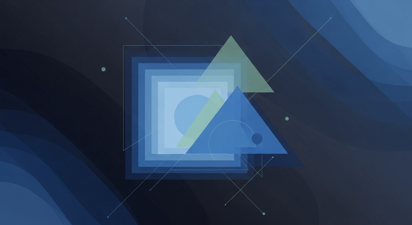 Abstract illustration of a central concept radiating connections to a ring of surrounding ideas